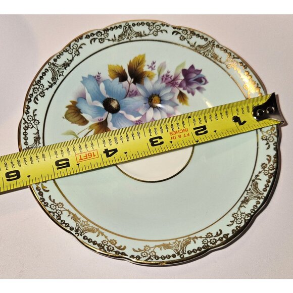 Royal Sutherland Bone China Cup & Saucer Set Floral Design Gold Trim Made In Eng - Picture 10 of 10